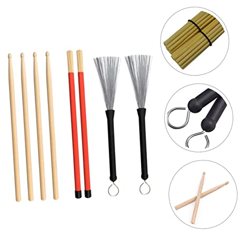 Set de baquetas de arce y cepillo de alambre para percusión miniatura 5