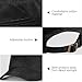Eurzom 6 Pcs Military Style Hat Cadet Cap Army Basic Army Vintage Cap Adjustable Cotton Twill Flat Top for Men Women (Black)