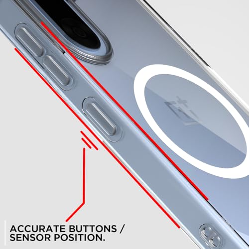 Image of Pikkme Back Cover for OnePlus Nord Ce 5 5G Mag-Safe Shockproof PC + TPU Protective Case Magnetic Support Bumper Case (Transparent Mag-Safe)