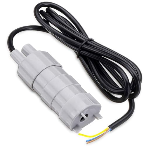 Palwin Tauchpumpe 12V, 600L/ H Tauchwasserpumpe Gerade Pumpe Förderhöhe 5m, Mikromotor Wasserpumpe mit 1.5m Kabel, für Wohnmobil Wohnwagen Gartenbewässerung Teich Aquarium Fish Tank
