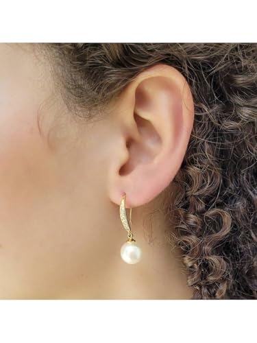 Brinco Feminino Gancho com Bola Banhado a ouro 18k