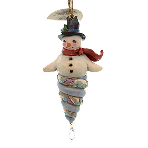 Jim Shore for Enesco Heartwood Creek Snowman Icicle Ornament, 5.in