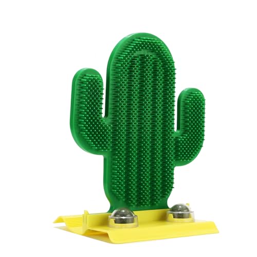 Pelota para gato de hierba gatera Chouchouter con forma de cactus verde giratorio 2