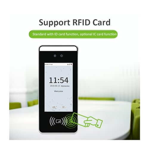 EliteBloom Clocking in Machine Visible Light Biometric Palm Face Recognition Card Door Access Control Time Attendance Machine,Speedface-h5l-id-English