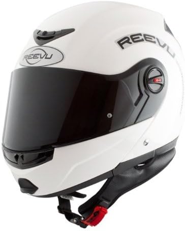 Reevu FSX1 Rear-View Motorcycle Helmet - White Gloss - XL