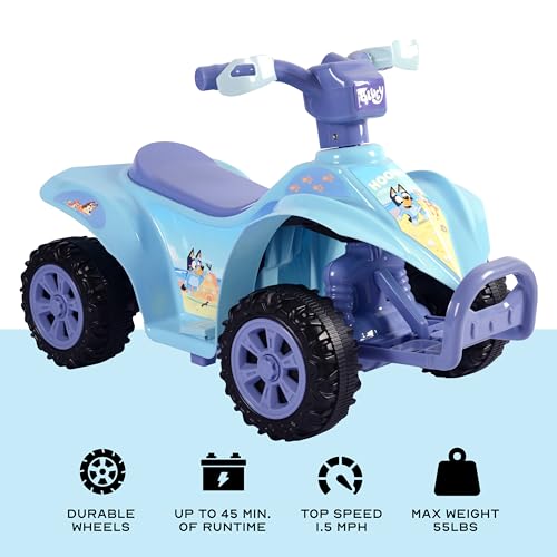 image for VOYAGER Bluey 6V ATV Quad for Kids - Powerful and Safe Ride-On Toy wit