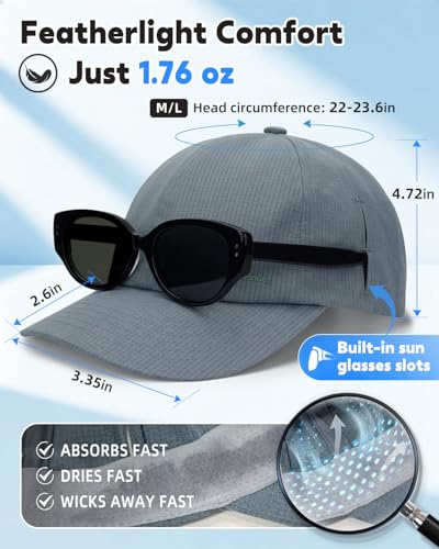 Image of Lightweight Golf Hat for Women Men, UPF 80+ Sun Protection Cap, Breathable Quick-Dry Baseball Cap for Running Sport
