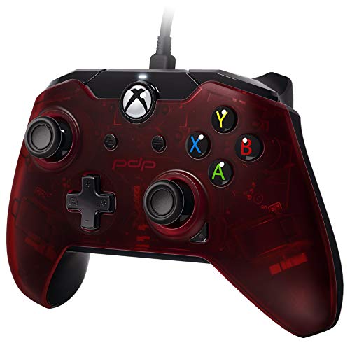 Image of PDP Gaming Wired Controller for Xbox One, Xbox One X, and PC - Crimson Red (Renewed)