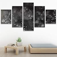 SIGNWIN 5 Panel Canvas Wall Art Modern Art Abstract Contemporary Edgy Mixed Media Multicolor Patterns for Home Decorations Ready to Hang - 60