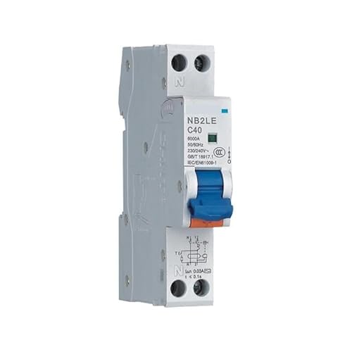 PWQBABJWL Residual Current Circuit Breaker; NB2LE 1P+N 6kA C20 30mA AC Type