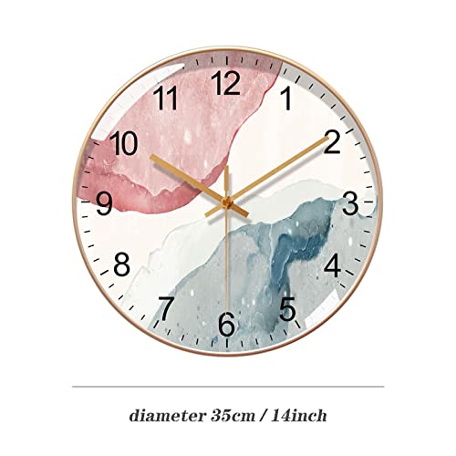 Reloj de pared redondo moderno silencioso de 14 pulgadas interior 3