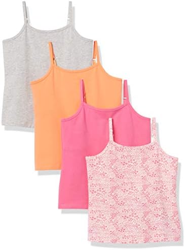 Amazon Essentials Girls and Toddlers' Shelf Layering Camisole, Pack of 4