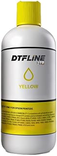 DTFLINE™ Premium DTF Ink 950ML for ET-8550 ET-8500 L1800 L805 R1390 XP15000 I3200 I1600 XP600 DX7 Printers, Universal Direct to Film Ink Refill, High Color Density & Wash Fastness, Yellow