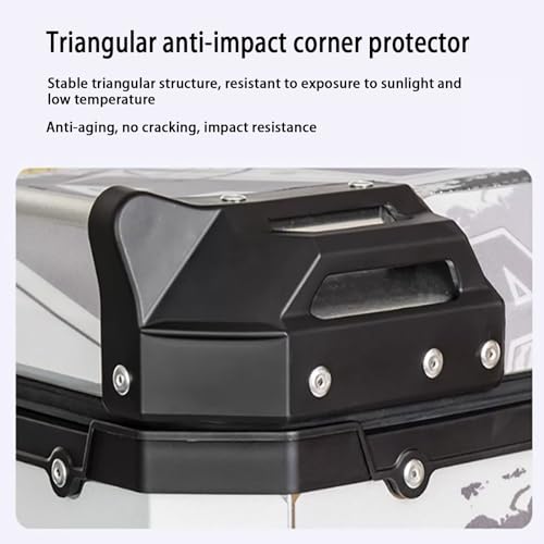45L Aluminum Motorcycle Helmet Luggage Storage Travel Trunk Box, Waterproof Universal Motorcycle Top Box, Heavy Duty Aluminum Motorcycle Trunk Box with Safety Lock (Large Capacity) (Color : B, Size