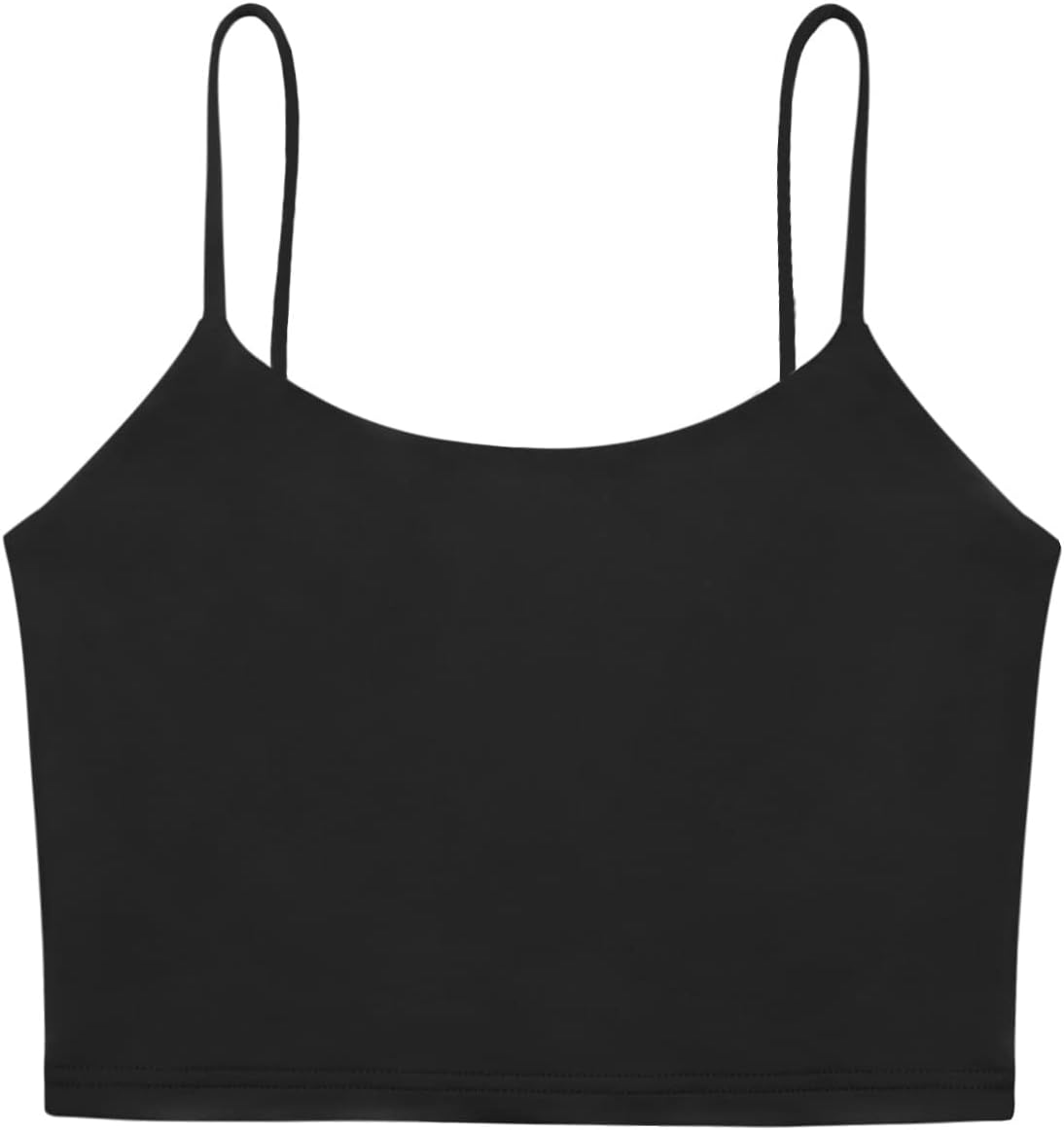 REORIA Women's Sexy Adjustable Spaghetti Strap Double Lined Seamless Camisole Tank Yoga Crop Tops - Image 5