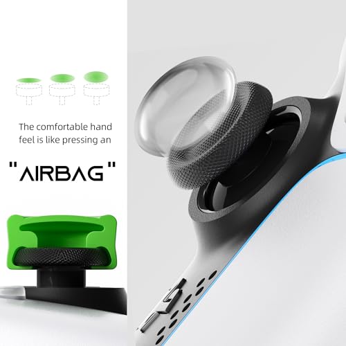 2 Pack Anti-Slip Silicone Thumb Grips Extender,Compatible for PlayStation 4 (PS4),PlayStation 5 (PS5) Controller,Ergonomic Protective Analog Thumbsticks Cover Custom Joystick Cap,Green - Thumbnail 4