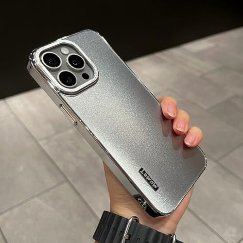 Coque iPhone 14 Pro Max Antichoc Rigide Dégradé Laser Paillettes Argent