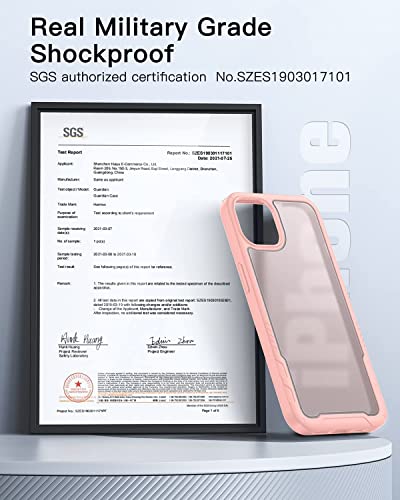 Humixx Designed For Iphone 13 Case[10Ft Military Drop Test] [Anti-Scratch & Anti-Fingerprint] Shockproof Translucent Matte Back With Soft Texture Edge Protective Phone Case Iphone 13 6.1"-Sakura Pink #TOP7