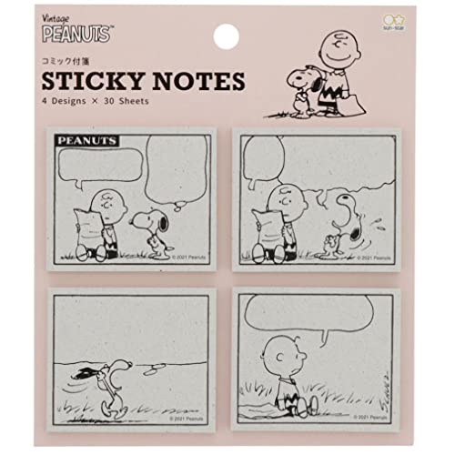 Notes adhésives Snoopy style américain rose Sun-Star S2833506 pour bureau