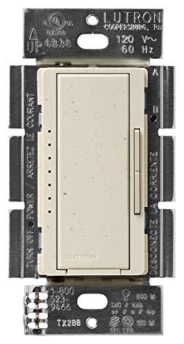 Lutron Maestro LED+ Dimmer for Dimmable LED, Halogen and Incandesent Bulbs | Single-Pole or Multi-Location | MACL-153M-ST | Stone