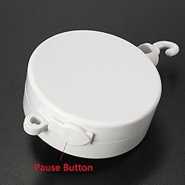 Over The Rainbow Baby Music Box, Rotary Mobile Crib Bed Bell Toy Windup Musical Gift with Rotating Hook for Babies Boy Girl Kids Children