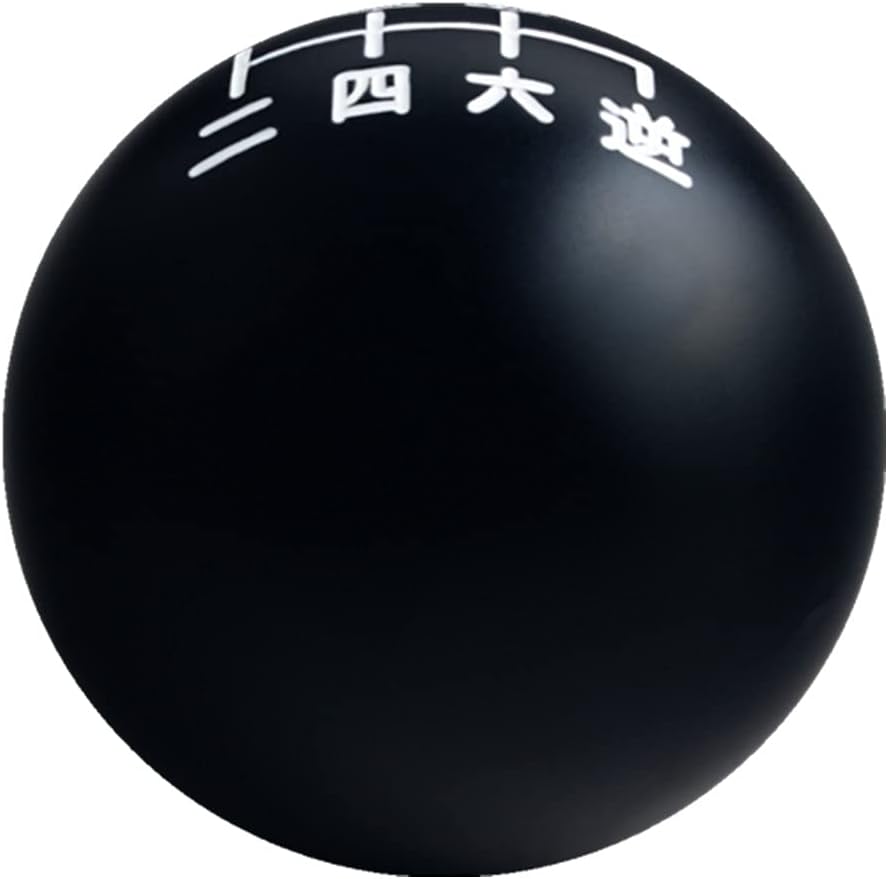 DEWHEL Black/White Inlay Heavy Weighted Japanese Number Manual Shift Knob 12x1.25 10x1.5 10x1.25 8x1.25 6 Speed Shifter Knob Aluminum