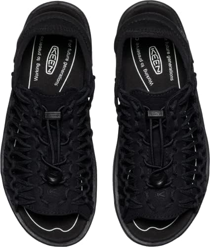 KEEN Women's Uneek 2 Open Toe Breathable Versatile Comfortable Outdoor Sandals, Black/Black, 9.5 | Image 4