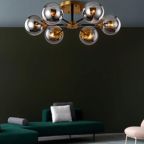 Plafonnier rond à bulles ambrées pour sublimer un plafond trop bas