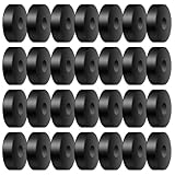 28PCS Multi Purpose Rubber Spacer 1.5Inch OD x 3/8 Inch ID x 1/2 Inch Thickness Black Round Rubber Washers Anti Vibration Bushings Spacers Washers for Home and Car Accessories