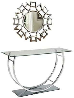 Home Square 2 Piece Hallway Set with Mirror and Console Table