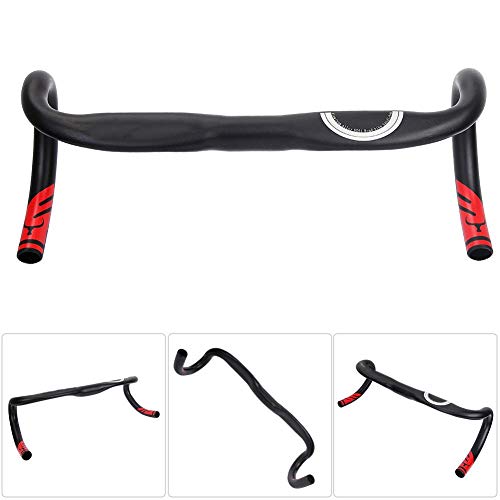 VGEBY1Manubrio Bici da Corsa, Manubrio da Mountain Bike, Manubrio Drop Bar Manico Ultralight Pieghevole in Lega di Alluminio Extra Lunga per Bici da Corsa su Strada