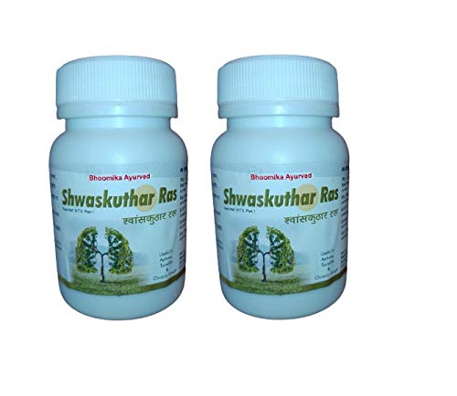 BHOOMIKA Shwaskuthar Ras- Useful In Asthma, Tonsillitis, Cronic Cough And Problems Related To Respiratory System (Pack of 2)