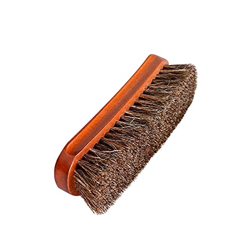 6.3" Shoe Brush Horsehair Shoe Shine Brushes Horsehair Shoe Brush With Horse Hair Bristles For Boots, Shoes & Other Leather Care(Brown) #TOP15
