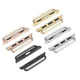 Hay conectores en tono plateado, negro, dorado y dorado rosa. Estos conectores reemplazables pueden cambiar el estilo de la correa de su reloj para acoplarse a otros colores que le gusten.