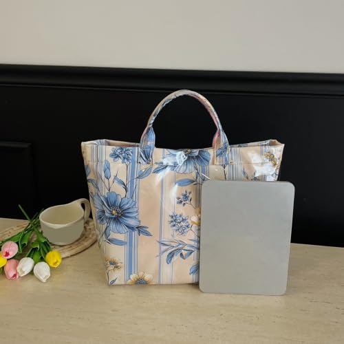 Image of PVC Tote Bag for Women Waterproof Plastic Jelly Tote Letter Print Hobo Handbag for Travel, Gift