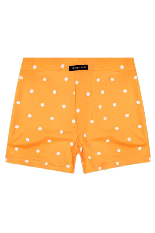 Spotted Sunset-Macaroni Orange Polka Dots Printed Premium Cotton Boxer-image-4