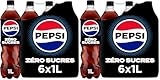 Pepsi Zéro Sans Sucres Bouteille 1L (Lot de 2)