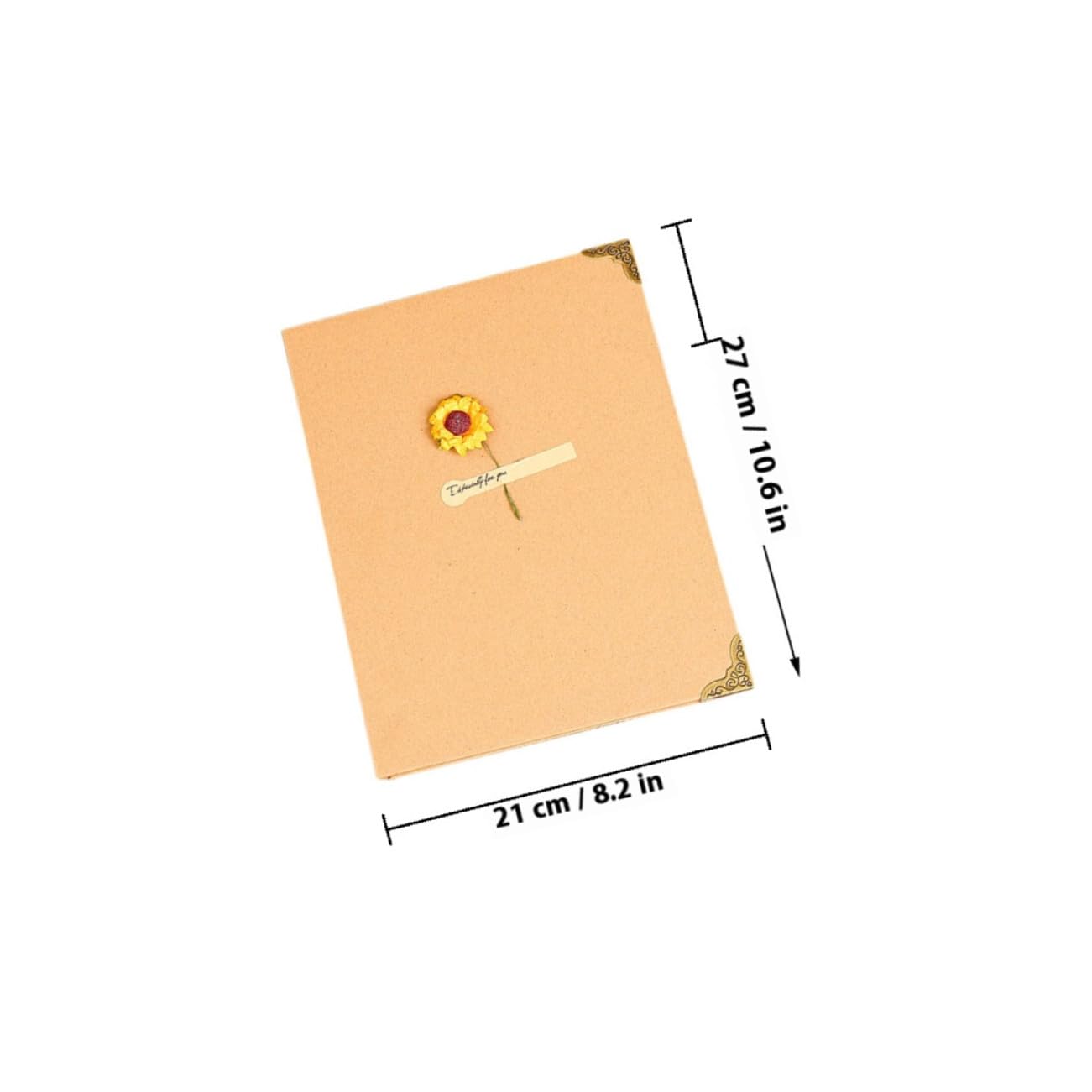 Sewroro Álbum de Fotos DIY de Papel Kraft Artesanal Álbum de Recortes en Blanco Páginas Amarillas para Colección de Fotografías y Recuerdos Adecuado para Bodas y Viajes