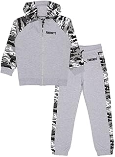 Fortnite Camo Emotes Hoodie and Joggers Set, Kids, 11-12 Years, Heather Grey, Official Merchandise