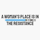 A Woman'S Place Is In The Resistance Sticker Bumper Sticker Vinyl Decal 5'