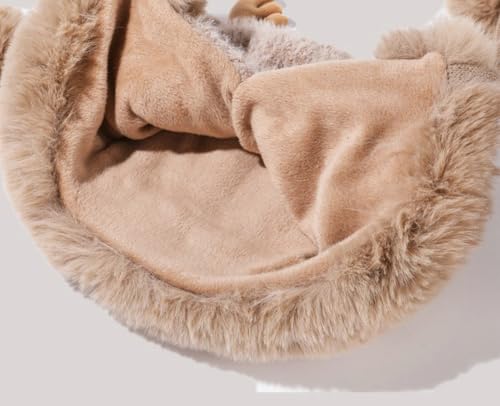 Winter Hats for Women Thick Winter Hat Trapper Cap Cute Animal Faux Fur Ear Protecting Caps for Outdoor Travel School4