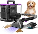 Teppichreiniger Waschsauger – Professioneller Polster- & Teppichreiniger für Zuhause und Auto – Effektive Fleckenentfernung mit Sprüh- & Saugfunktion, Lila