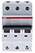 Price comparison product image ABB S203M-C40 Miniature Circuit Breaker, 3 Pole, Type C, 10kA/15kA Breaking Capacity, 40 Amp Current (2CDS273001R0404)