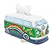 BRISA VW Collection - Volkswagen T1 Bulli Bus retro/vintage neoprenowy dozownik chusteczek kosmetycznych, pudełko na chusteczki higieniczne, pudełko na chusteczki higieniczne (Peace/zielone)