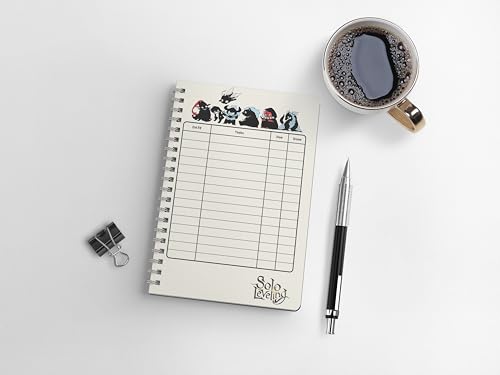 Image of Solo leveling Wiro Journal Notebook | 80 gsm Paper With 350GSM Hard Cover | Unruled | Pages - 160 | A5 Size | Wiro Binding | Versatile for School, Home & Office