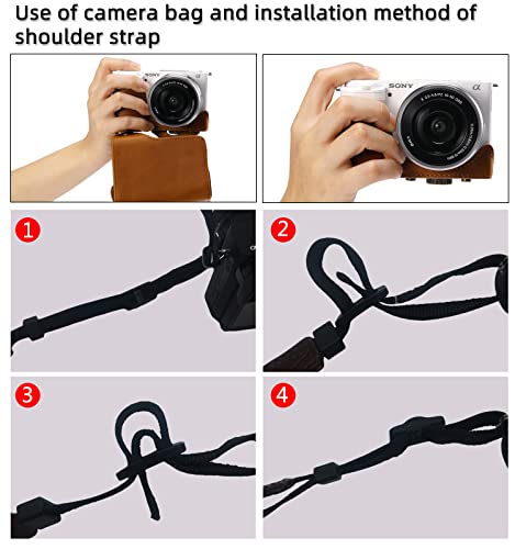 Funda de cuero PU para cámara Sony ZV-E10 color marrón miniatura 7