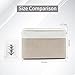 Bagnizer Storage Bins Large Fabric Storage Baskets for Shelves 3 Pack, Decorative Linen Closet Baskets with Handles for Organizing, Shelf, Clothes, Home, Office, 15x11x9.5Inches (Beige&White)
