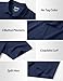 Cotrasen Men's Polo Shirts Short Sleeve Cotton Pique T-Shirts 3 Buttons Classic Fit Casual Soft Stretch Performance Golf Shirts Navy XL