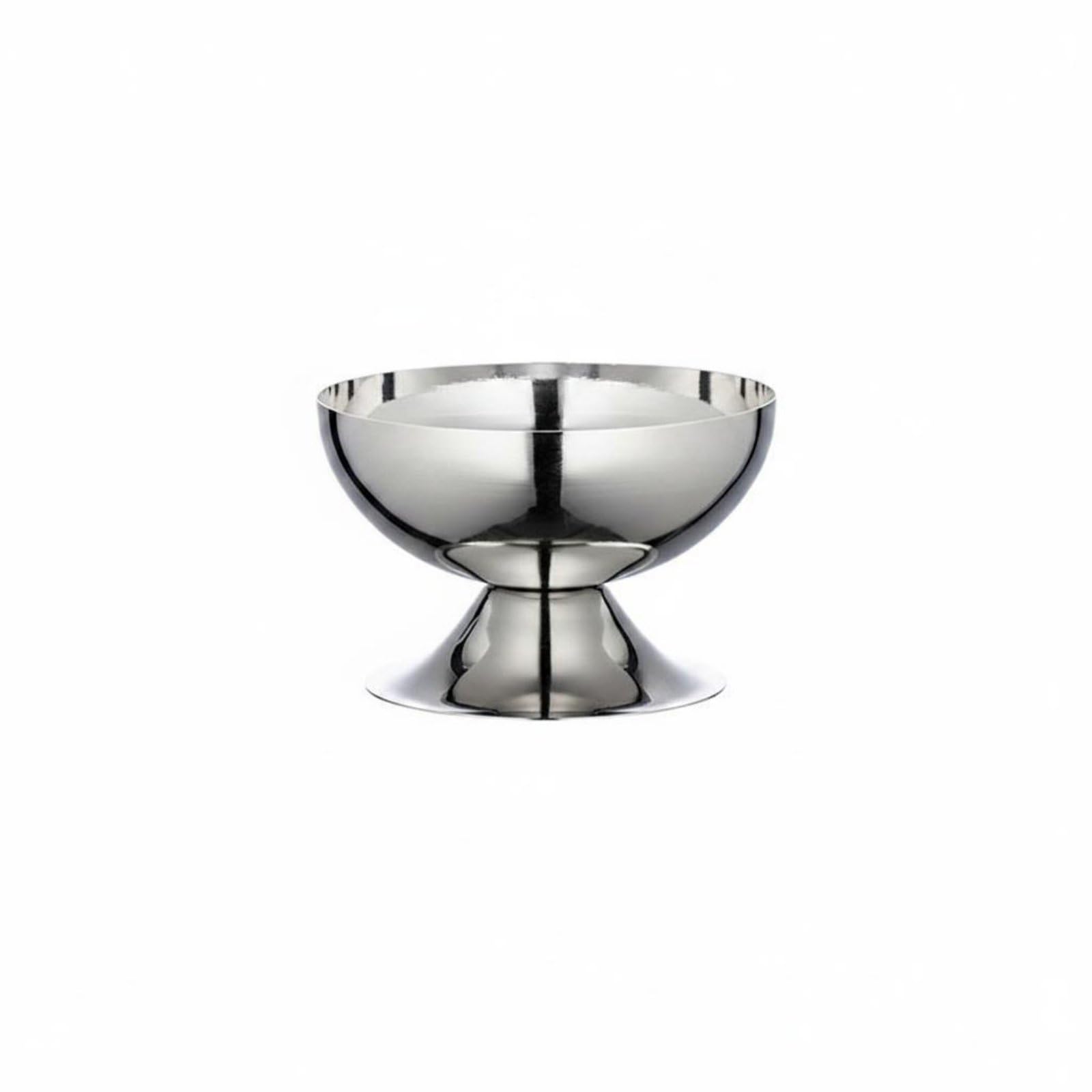 Mirror Polished Stainless Steel Dessert Cup Easy to Clean Ice Cream Sundae Cup Long-Lasting Stemmed Dessert Bowl Rust Resistant for Cafe, Restaurant, Party, Silver, Short-image-24
