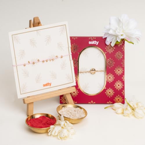 Image of Salty Rakhi for Brother & Bhaiya Bhabhi | Wrist Band Gift Pack for Sister, Bro, Bhaiya and Bhabhi | Bracelet for Men, Women | Fancy Jewellery Combo Gifts | Gift for Rakshabandhan | Traditional Rakhi Gift